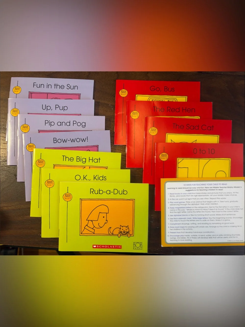 Scholastic Bob Books: Stage 1- Set 1, Stage 2 - Set 2; Stage 3 - Set 4